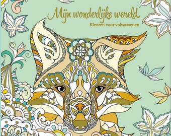 Coloring book for adults -Mijn wonderlijke wereld (My wonderful world) -Part 2- 46 hand-drawn pages- Masja