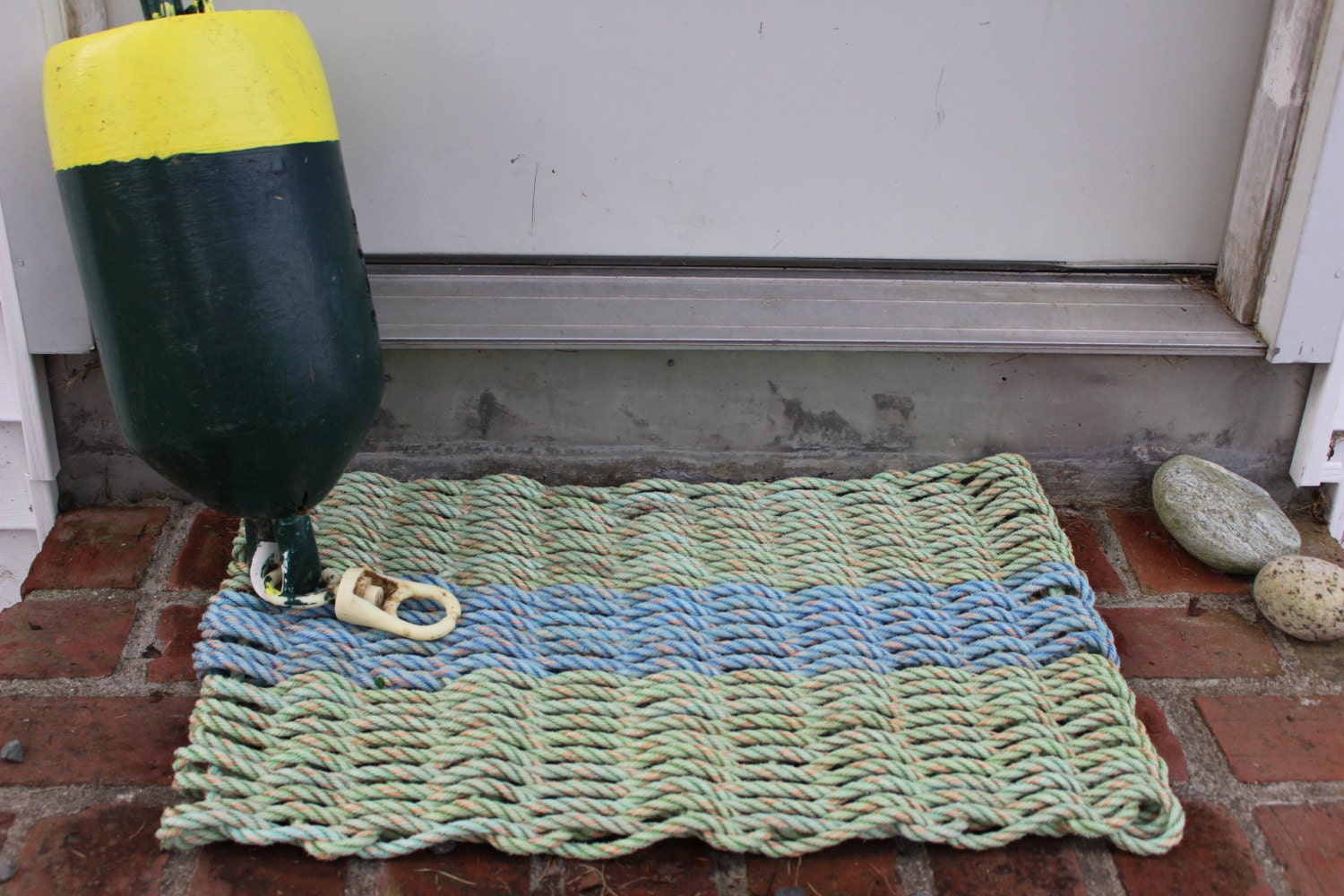 Recycled Lobster Rope Rug by SaltyIslandCrafts on Etsy
