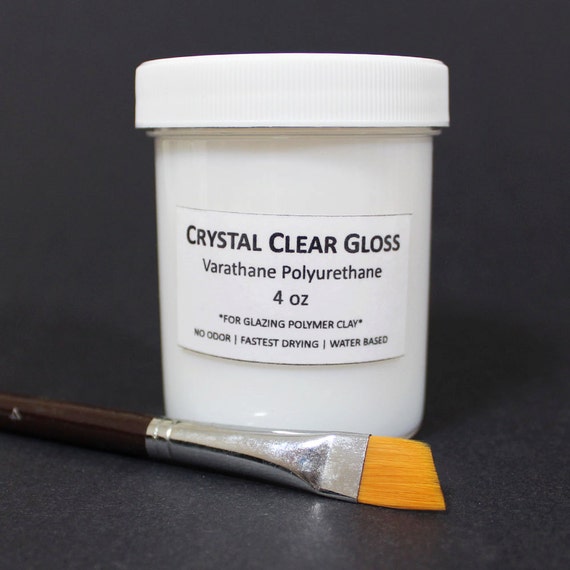 4oz Crystal Clear Polyurethane Gloss for Polymer Clay with a