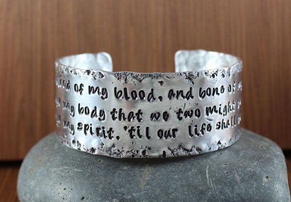 Jamie and Claire s Wedding Vows bracelet Outlander 