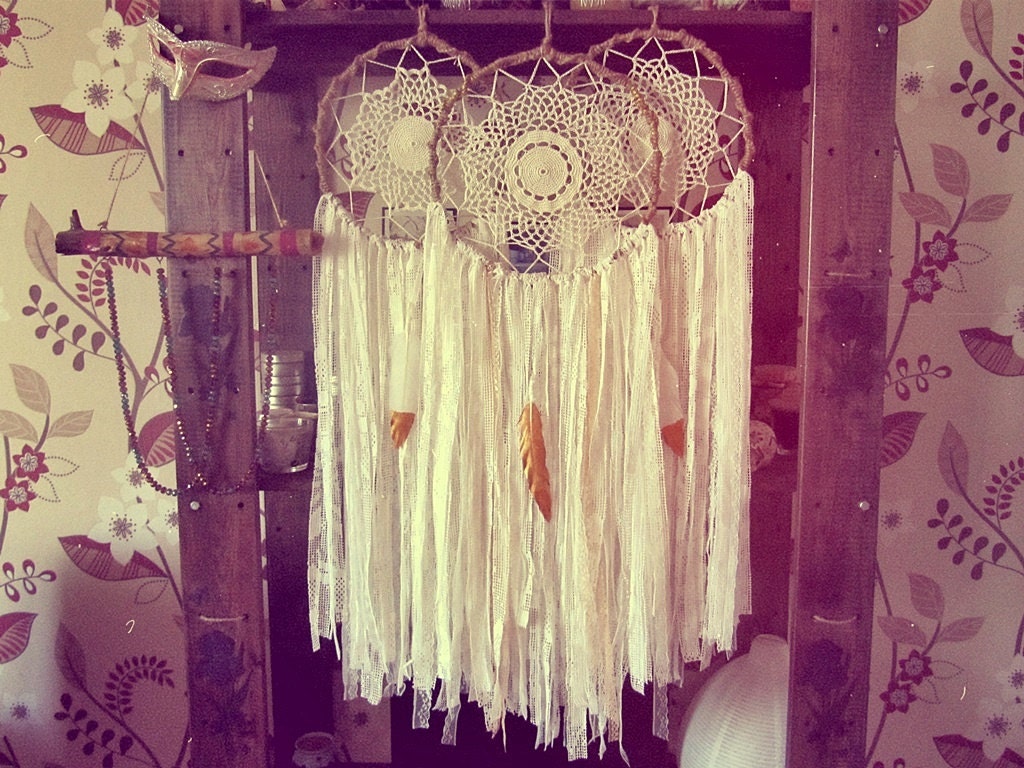 Bohemian Dreamcatcher Boho Bedroom Decor White Dream