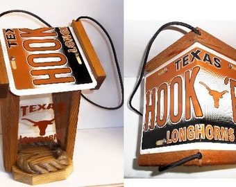 Texas Longhorns Two-Sided Cedar Bird Feeder