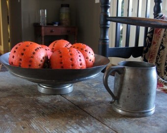 Large Vintage Pewter Footed Bowl