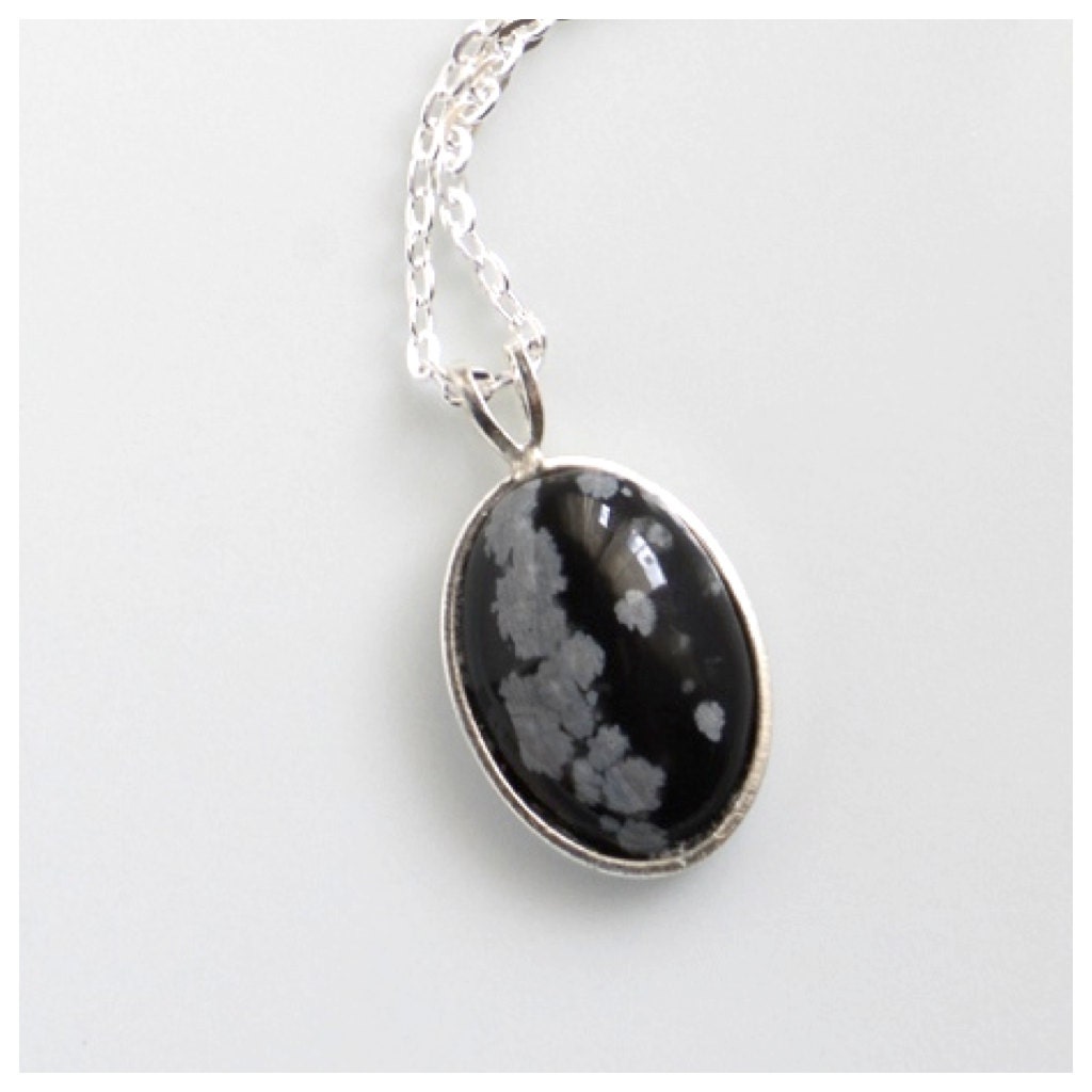 snowflake obsidian pendant necklace by cretanharecreations snowflake obsidian pendant necklace by cretanharecreations
