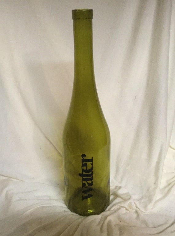 Wine bottle reusable water server wine decor by jenascreations45