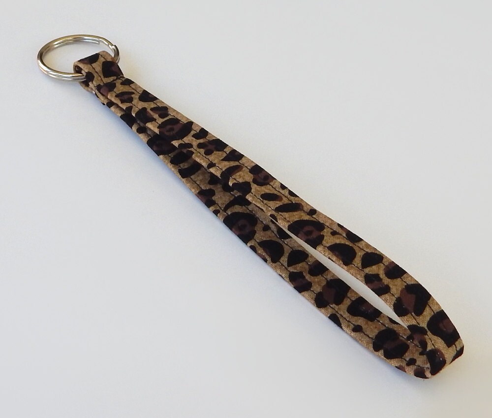 Leopard Key Lanyard / Animal Print Keychain / Leopard Print