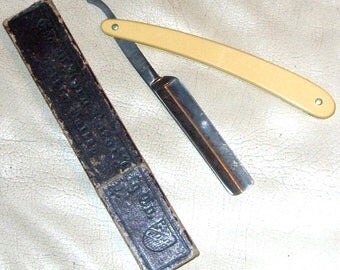 Straight Edge Razor, Vintage Razor, Geo. W. Korn Razor MFG. Co, Straight Edge Razor and Box Fit-U Style