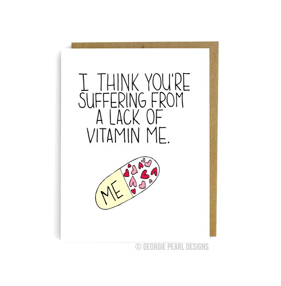 Funny Just Because Card. Miss You Card. by GeorgiePearlDesigns