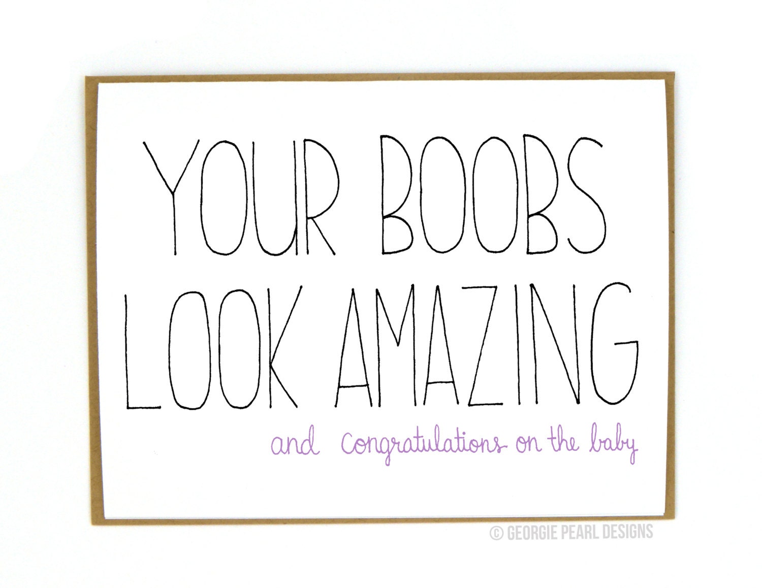 Funny New Baby Card. Baby Shower Card. Your by