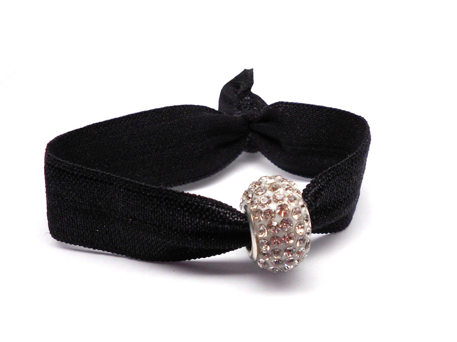 Elastic Hair Tie Bracelet Hair Tie Ponytail for Women in Black