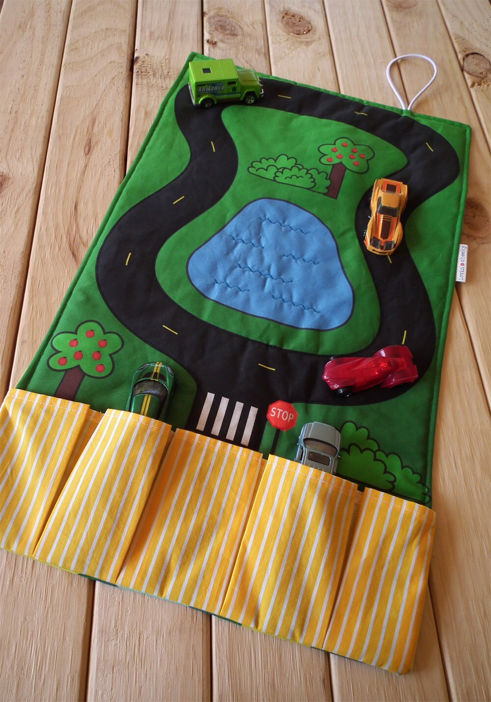 Matchbox Car Play Mat Geometric Print by lovincheeky on Etsy