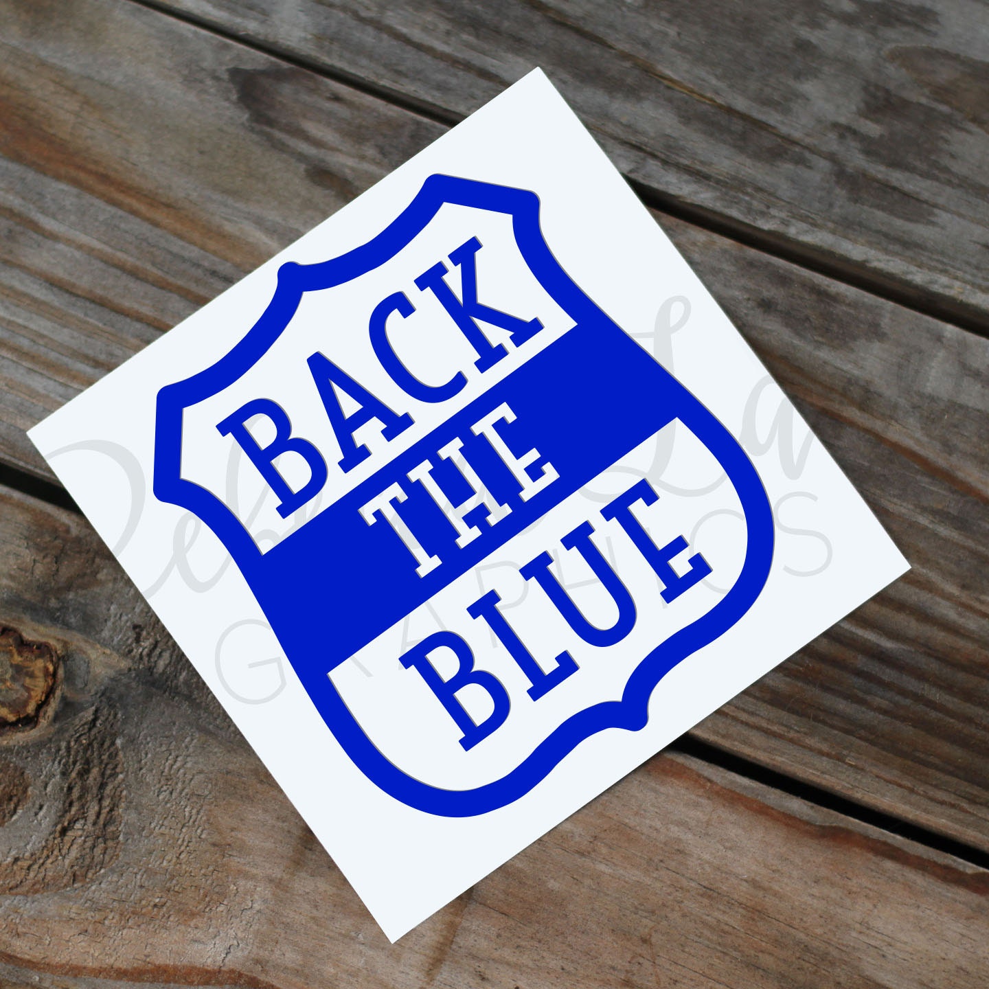 Download Back the Blue Police badge Cutout Vinyl Decal