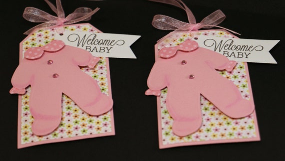 Welcome Baby Gift Tags * Baby Girl * Set of 2 from PaperKayper on Etsy ...