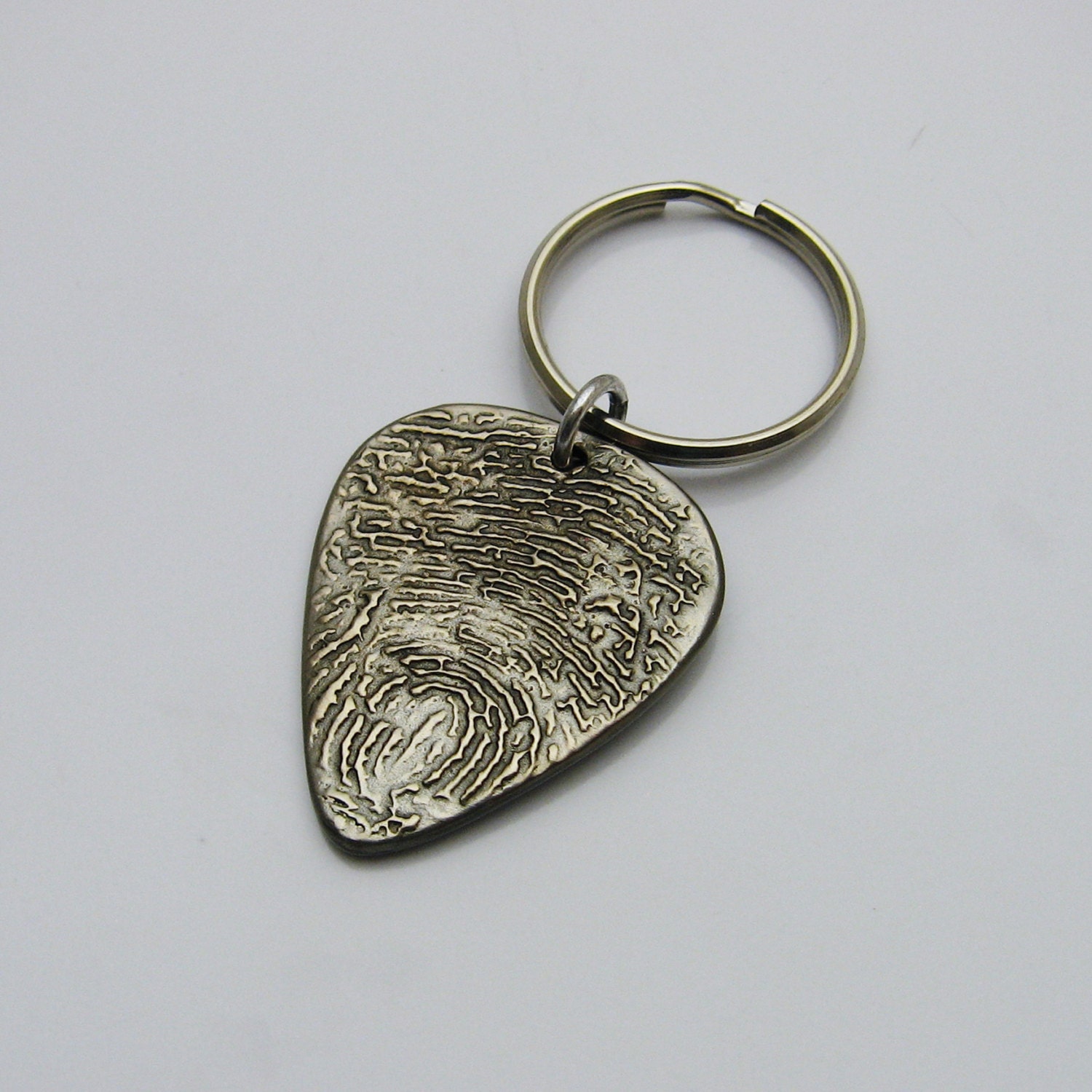 Fingerprint Keychain Guitar Pick Keychain Guitar Pick
