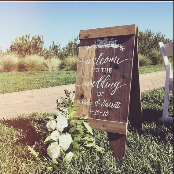 Welcome wedding sandwich board