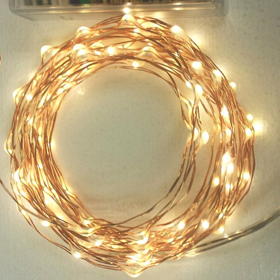 983 New fairy lights on copper wire 454 100 Fairy Lights on a 17 foot (5m) copper wire strand. Battery   