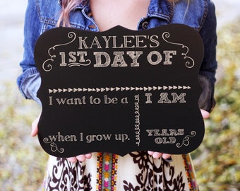 First Day of School Chalkboard, Kindergarten Chalkboard Sign, Back to School Chalkboard, First, Second, Third Grade --27912-C001-000