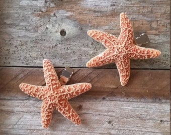 Small SET of Traditional Starfish Hair Clips