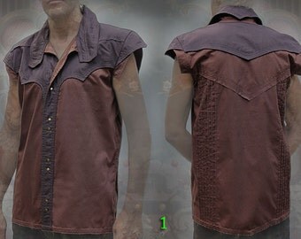 Arkana Shirt lost sleeves ~ futuristic neo tribal style mens vest
