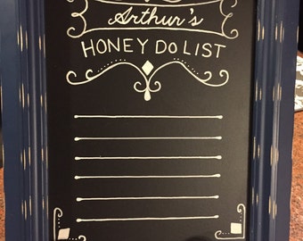 Custom chalkboard sign, Personalized Honey Do List Chalkboards, Chalkboard honey do list, Honey do blackboard, 8x10 chalkboard, gift for him