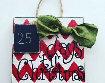 Days til Christmas, Christmas decor, Christmas countdown, Chevron Christmas, chalkboard, Christmas gift, Xmas decor, Christmas decorations