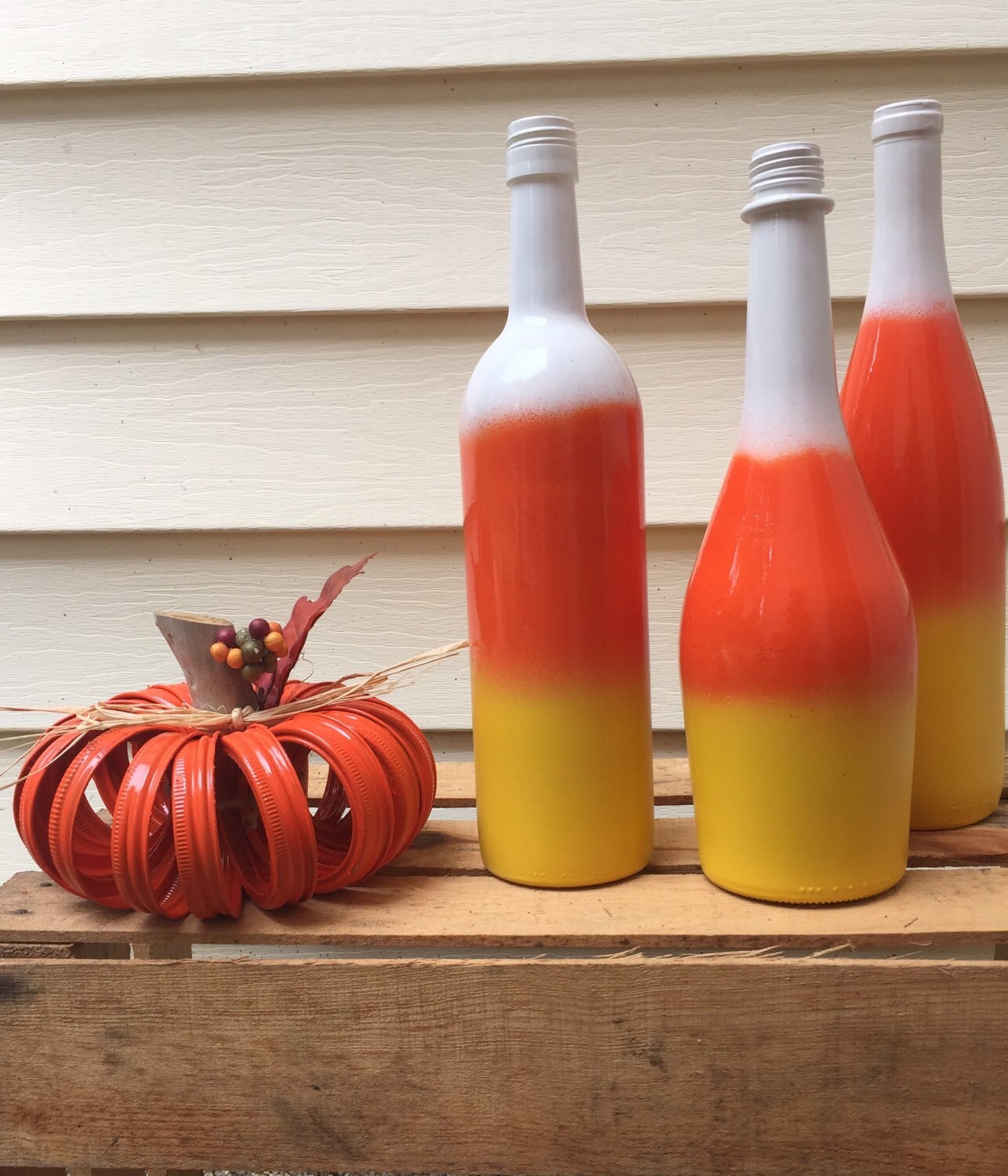 with made bottles wine centerpieces PeavyPieces Candy wine fall bottles corn by decor halloween