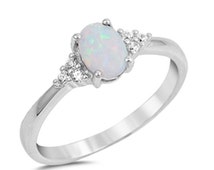 Popular items for white opal ring on Etsy