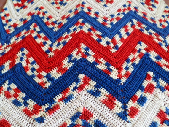red white blue crocheted afghan patterns free
