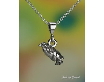 Sterling Silver Small Penguin Necklace 16-24" Chain or Pendant Only