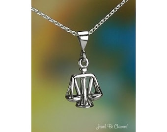 Little Scales of Justice Sterling Silver Necklace or Pendant Only .925