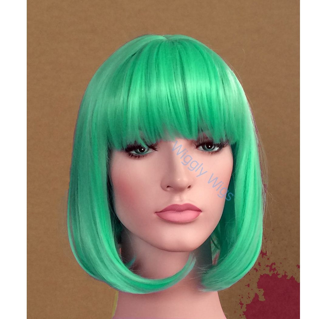 Green Bob Wig Short Wig Ready To Ship