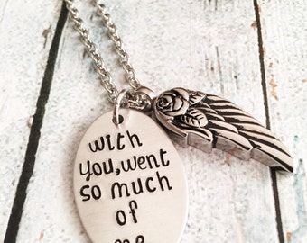 Urn necklace - Hand stamped necklace - Loss necklace - Cremation jewelry - Memorial necklace - Stainless steel necklace - Cremation necklace