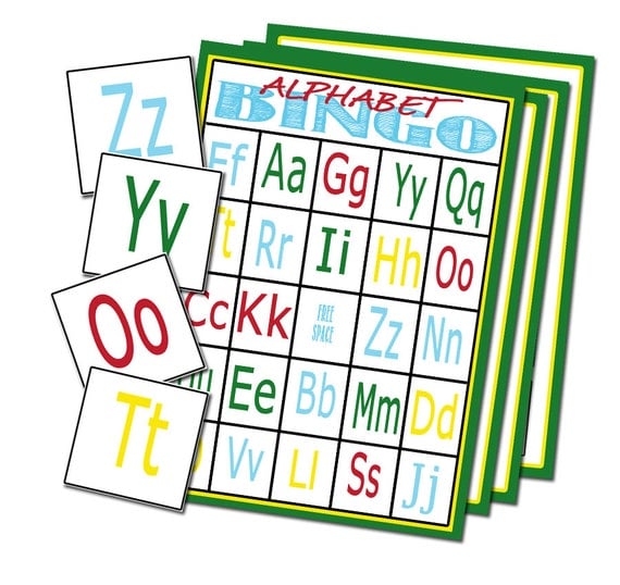 alphabet bingo 25 cards printable alphabet game alphabet