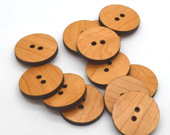 Ten Wooden Buttons - different sizes avalable - made from laser cut finished wood