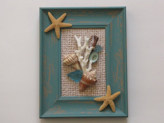  Seashell  Wall  Decor  Framed  Seashell  Wall Art  Beach Decor 