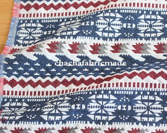 Thick BOHO Bohemian Fabric Ethnic Fabric Navajo Fabric Mexican Fabric Tribal Fabric Aztec Fabric Peruvian Fabric Stripe Fabric -Half Yard