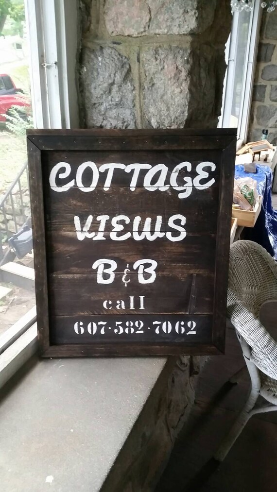 Rustic Reclaimed Pallet Wood Business Sign by on Etsy
