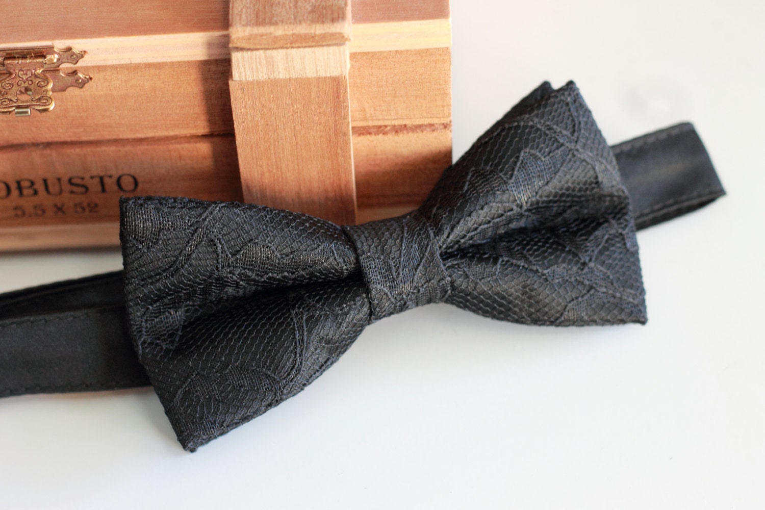 Black Lace Bow Tie Wedding Bow Tie Groom Bow Tie Bridal bow