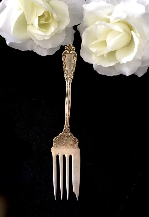 Antique Serving Fork Victorian Circa 1896 Holmes & Edwards