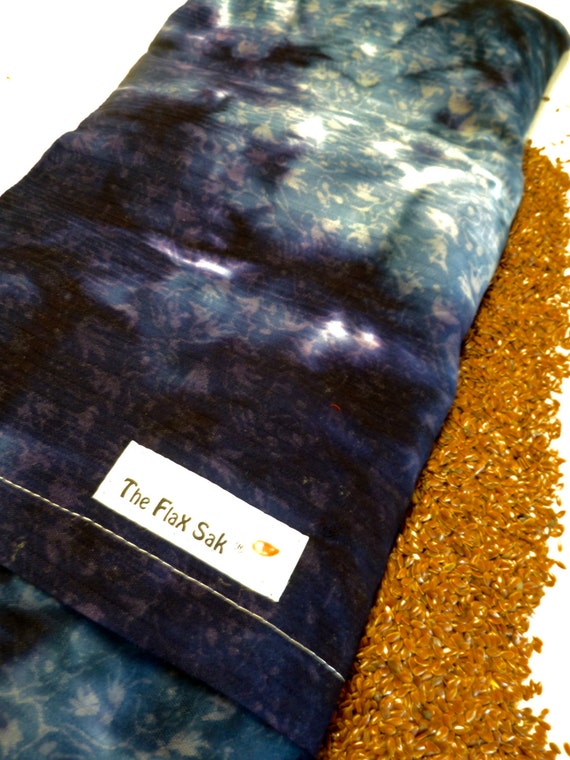 Large FLAX HEATING PAD Microwave Heat neck Wrap Batik