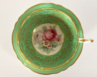 Green Paragon China Tea Cup & Saucer