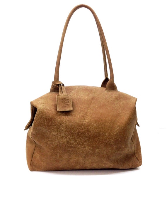 Sale Distressed brown leather tote bag large by LimorGalili