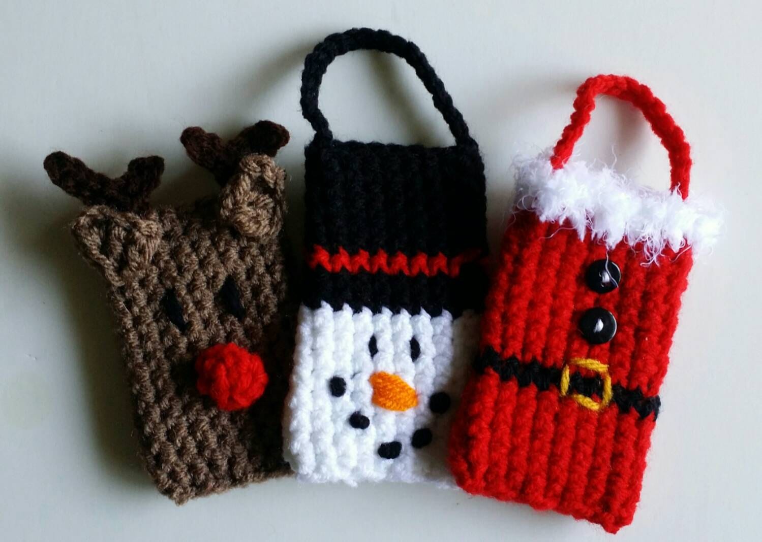 Crochet Christmas Gift Card Holders 3 Pack by DawnsCrochetDesigns