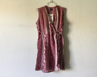 Vintage 80s Rose Floral Short Dress Romper