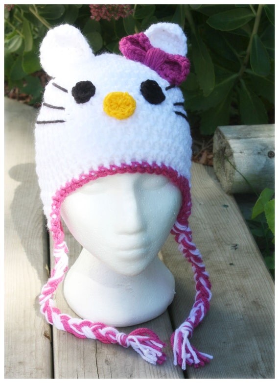 Items similar to Kitten hat, cat children's hat, crochet kitten hat