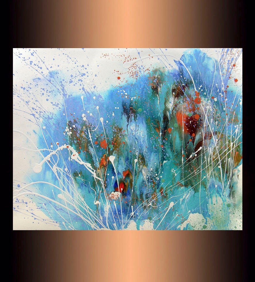 16x20 Contemporary art ORIGINAL ABSTRACT painting mixed