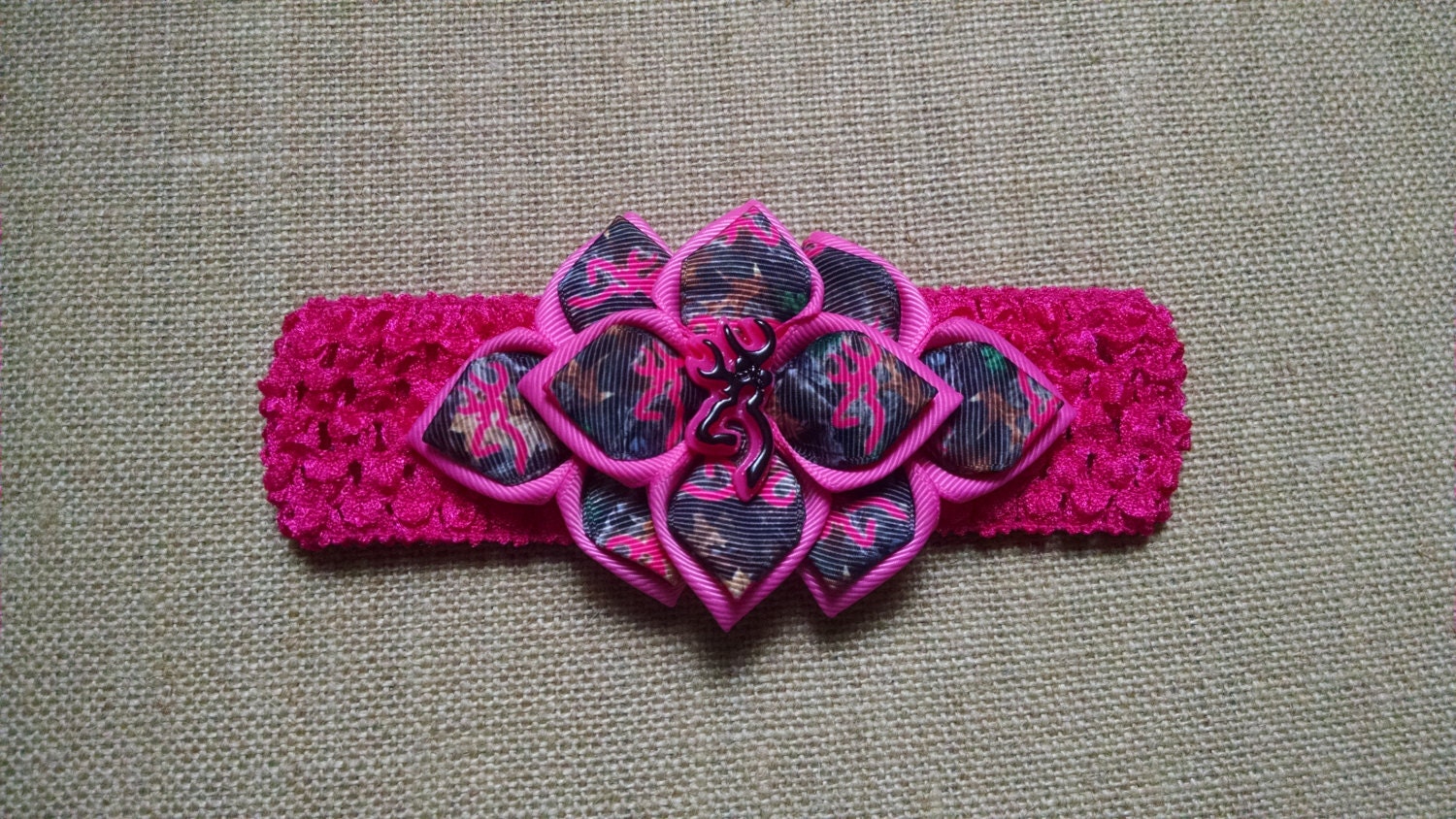 Baby Headband Camo Pink Hair Baby Headband Camo Pink Hair