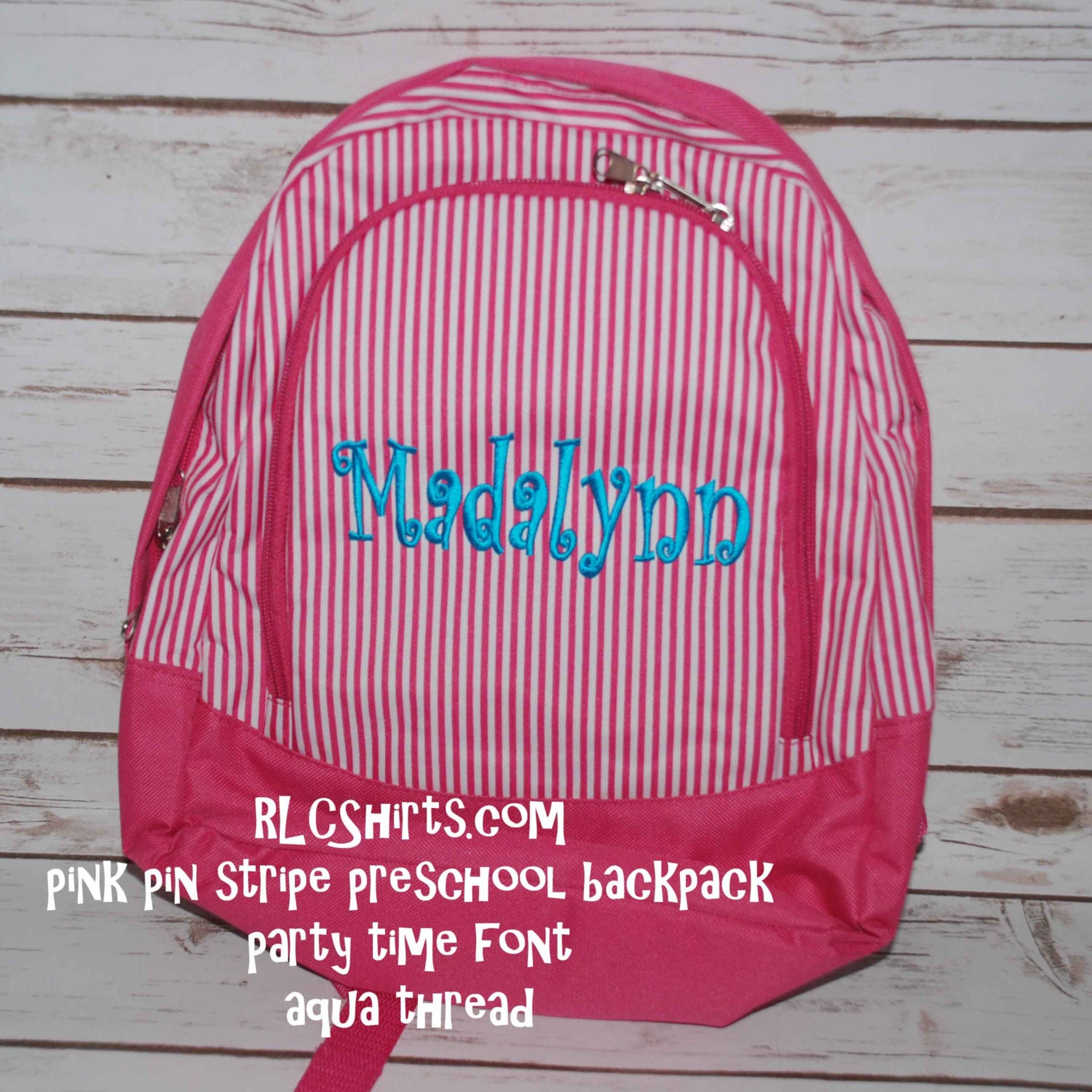Preschool Backpacks personalized monogrammed Girl and by RLCShirts