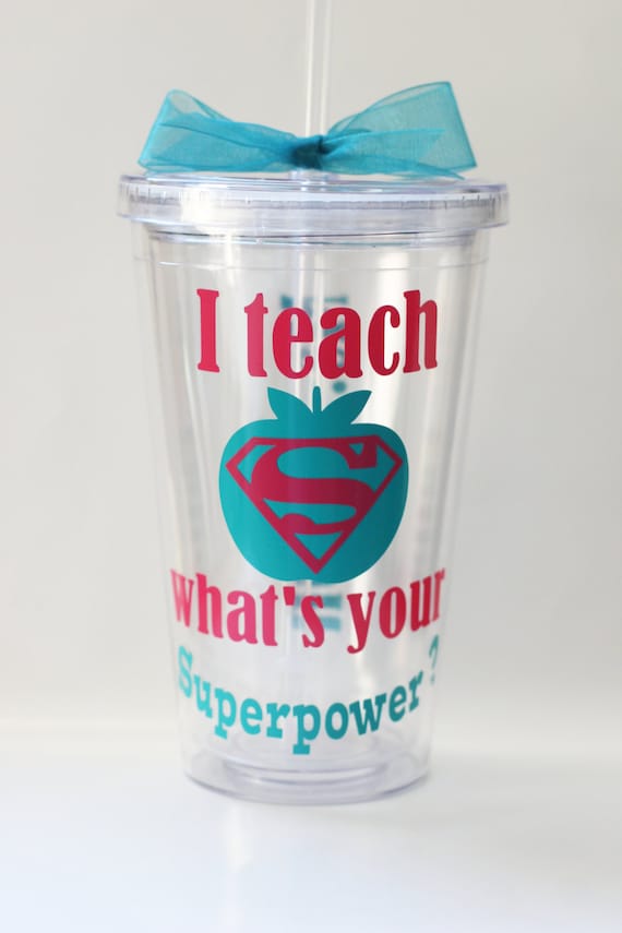 Teacher Gift Personalized Teacher Cup I teach what's