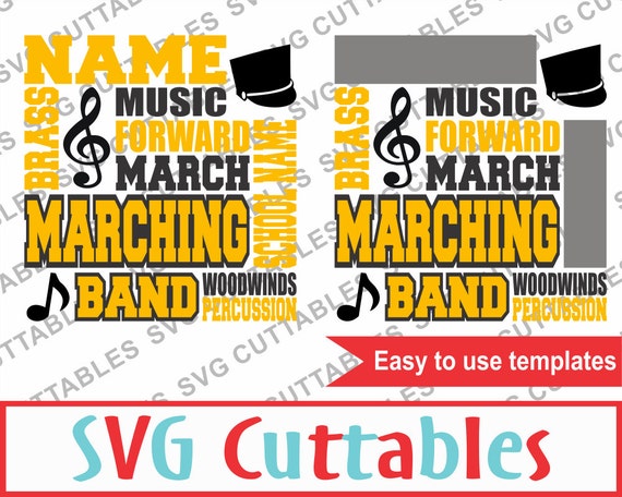 Download Marching Band SVG DXF EPS Band Subway Art Vector Digital